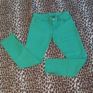 Green Guess jeans